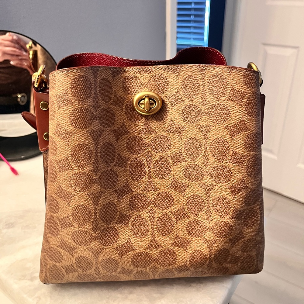 Coach Brown Signature Shoulder Bag